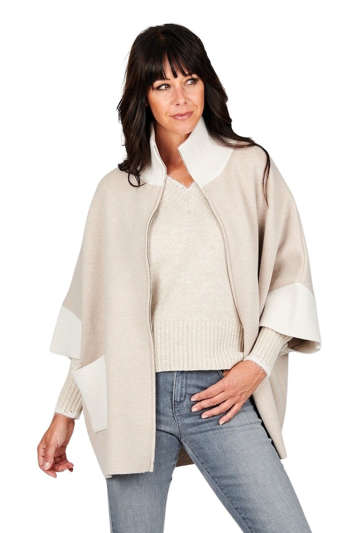 Anneclaire cape dames beige