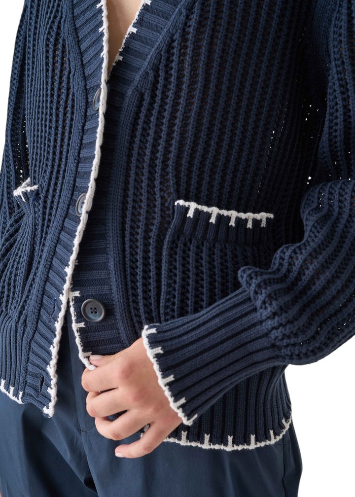 Anneclaire gilet dames donker blauw D0989 383 633