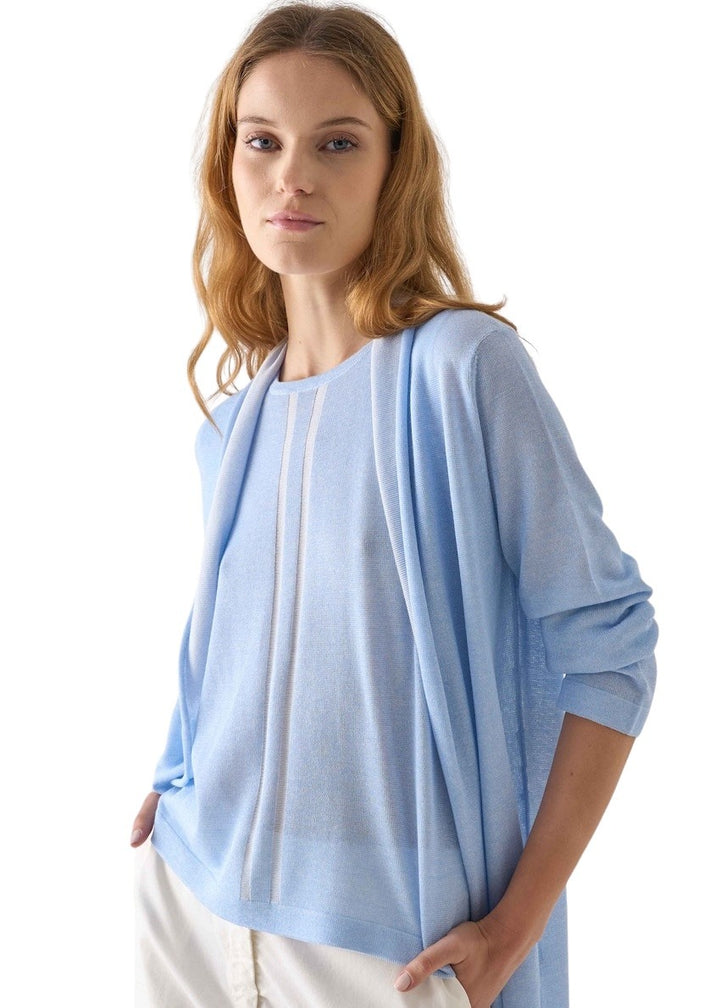 Anneclaire gilet dames licht blauw