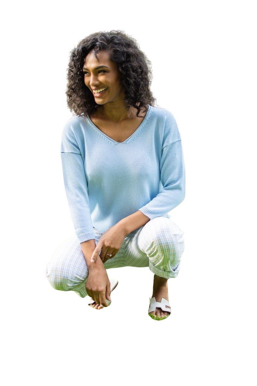 Anneclaire pull trui dames licht blauw D1042 775 15