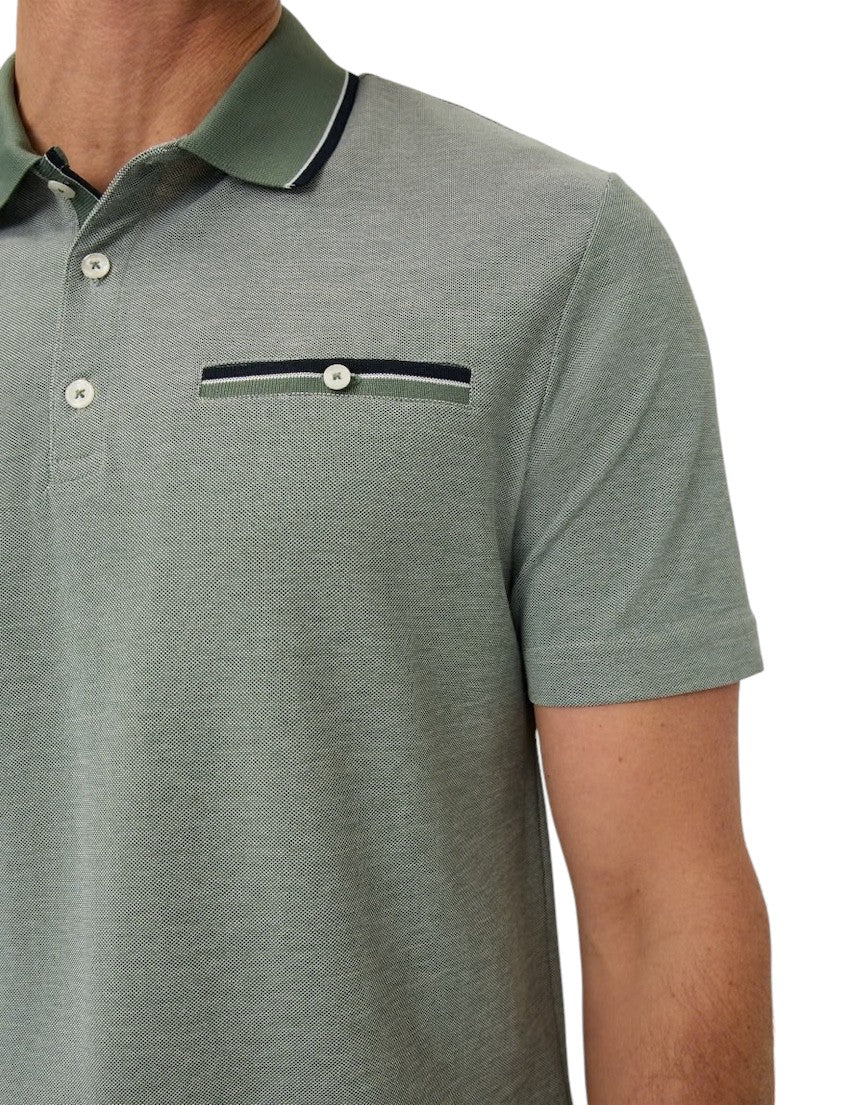 Brax Hombres camiseta polo mangas cortas hombre verde Petter