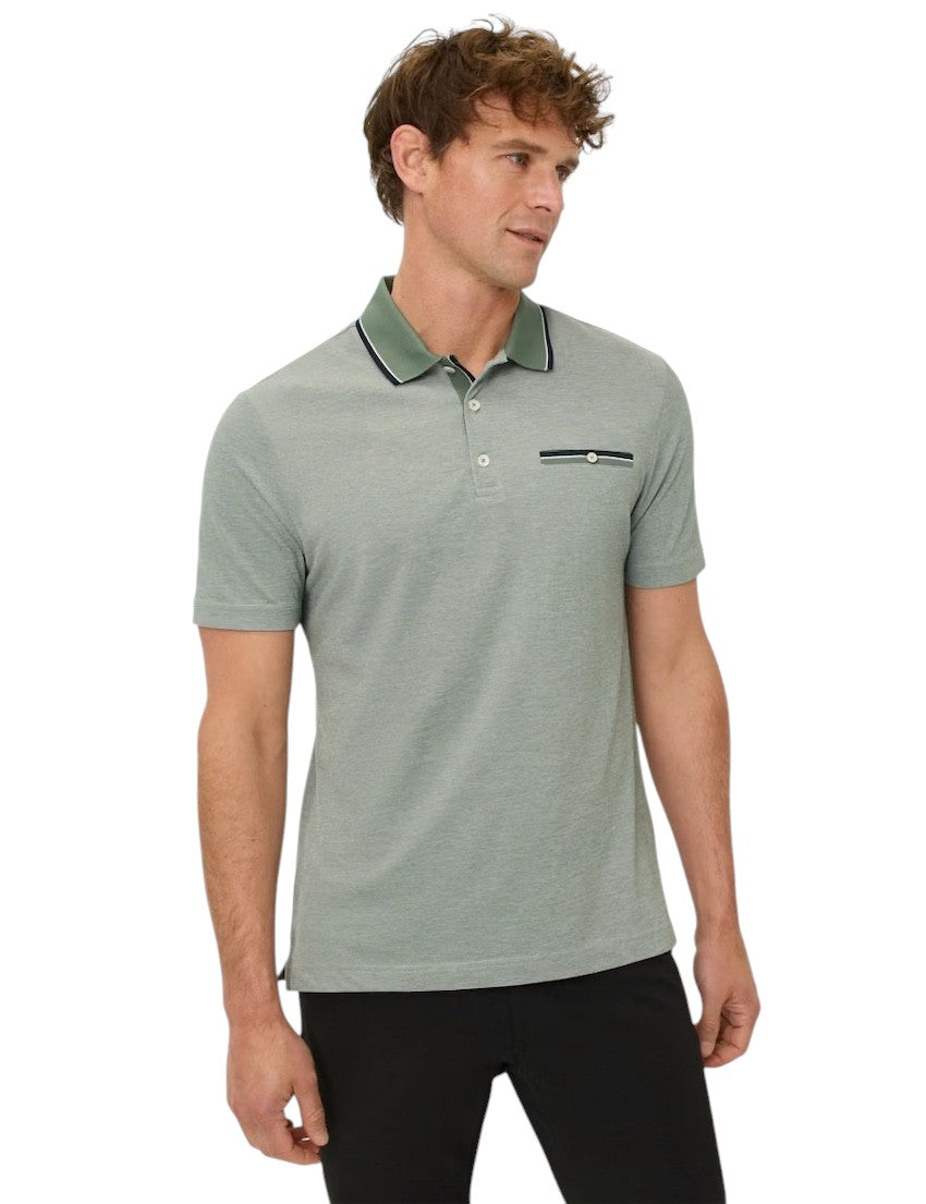 Brax Hombres camiseta polo mangas cortas hombre verde Petter