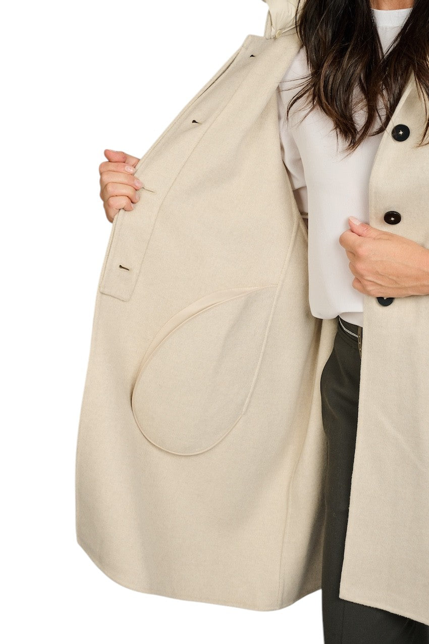 Duno Donna mantel jas dames beige EMILIA 019
