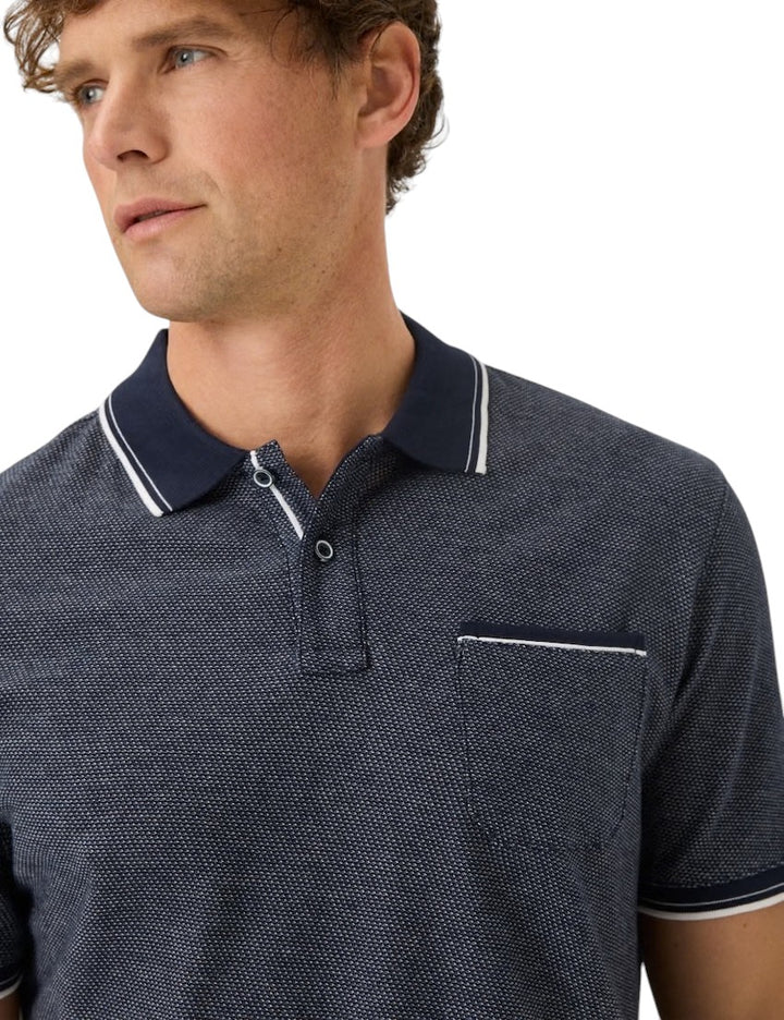 Brax Men polo shirt short sleeves men's navy Patrick