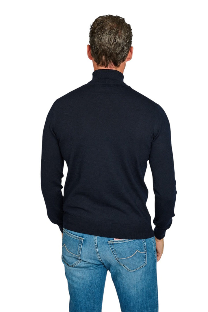 Gran Sasso Men pull trui rolkraag heren donker blauw 55157 14290 598
