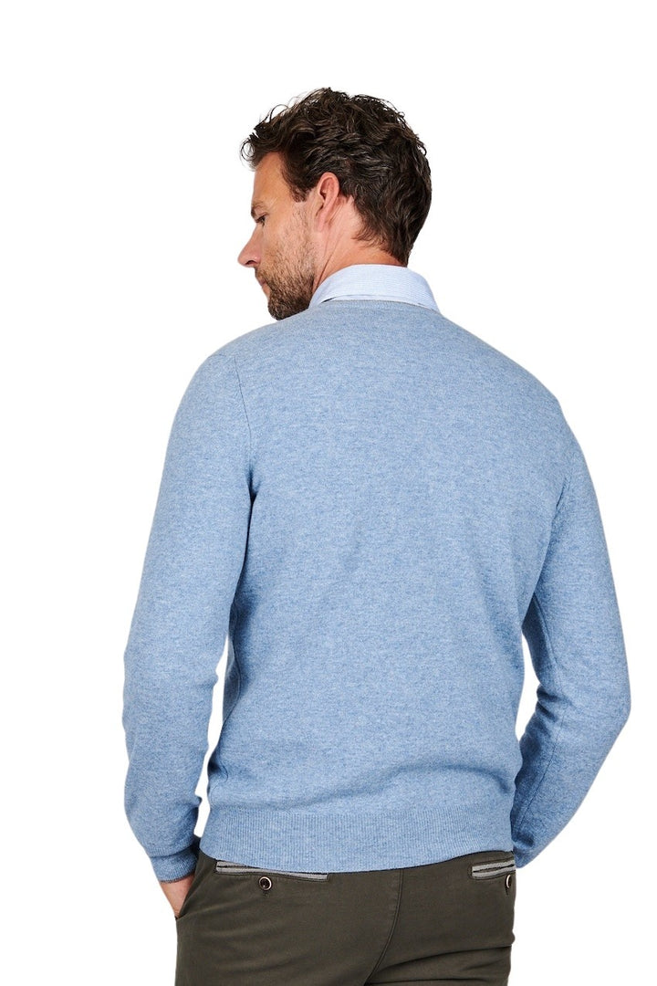 Gran Sasso Men pull trui v-hals heren licht blauw