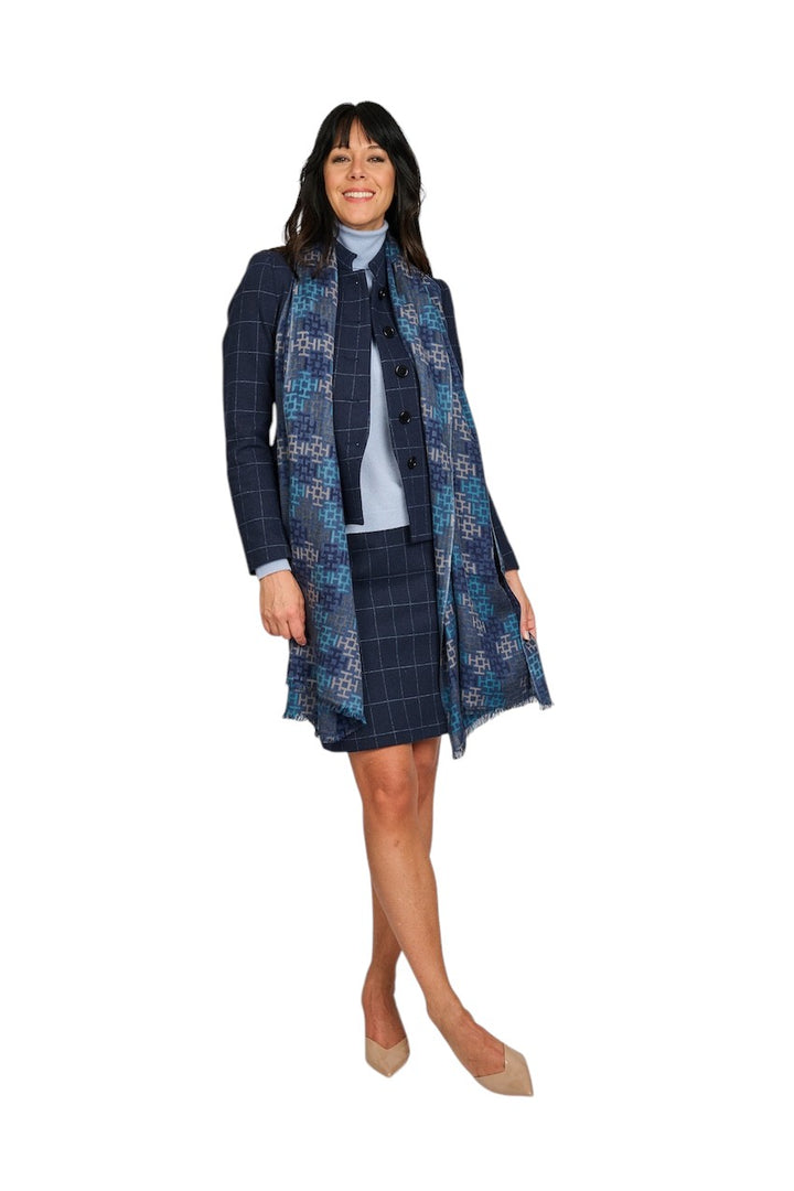 Hemisphere sjaal dames blauw ALIKI 252Z