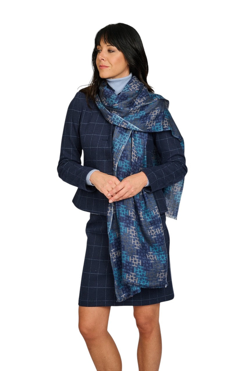 Hemisphere sjaal dames blauw ALIKI 252Z