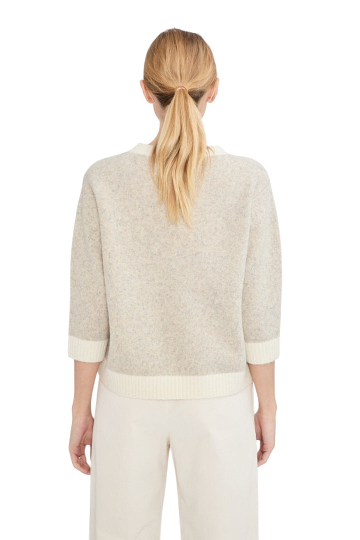 Jeff pull trui ronde hals dames beige GIGI