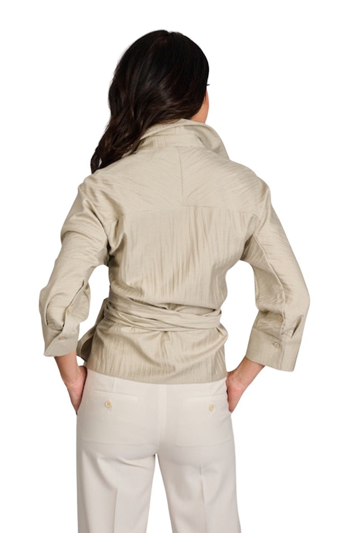 Natan Collection blouse lange mouwen dames greige CITRON-JOMIL01-170