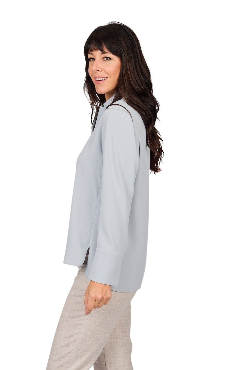 Natan Collection blouse lange mouwen dames grijs BLANKO-N6NJ03-143