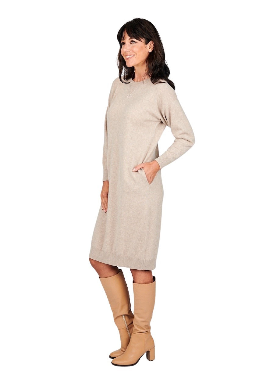 Panicale Cashmere kleedje dames beige