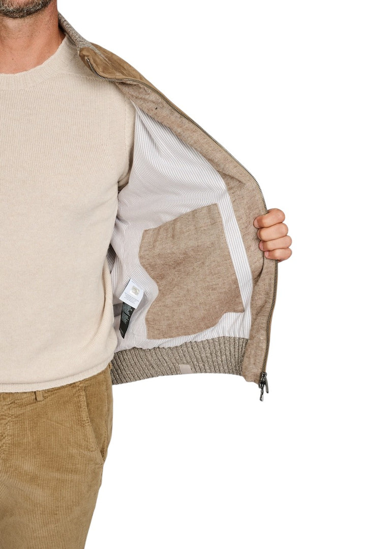 Paul & Shark leren vest heren bruin 15311218 074