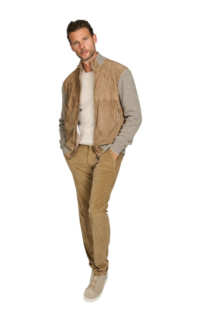 Paul & Shark leren vest heren bruin 15311218 074