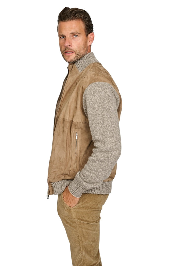 Paul & Shark leren vest heren bruin 15311218 074