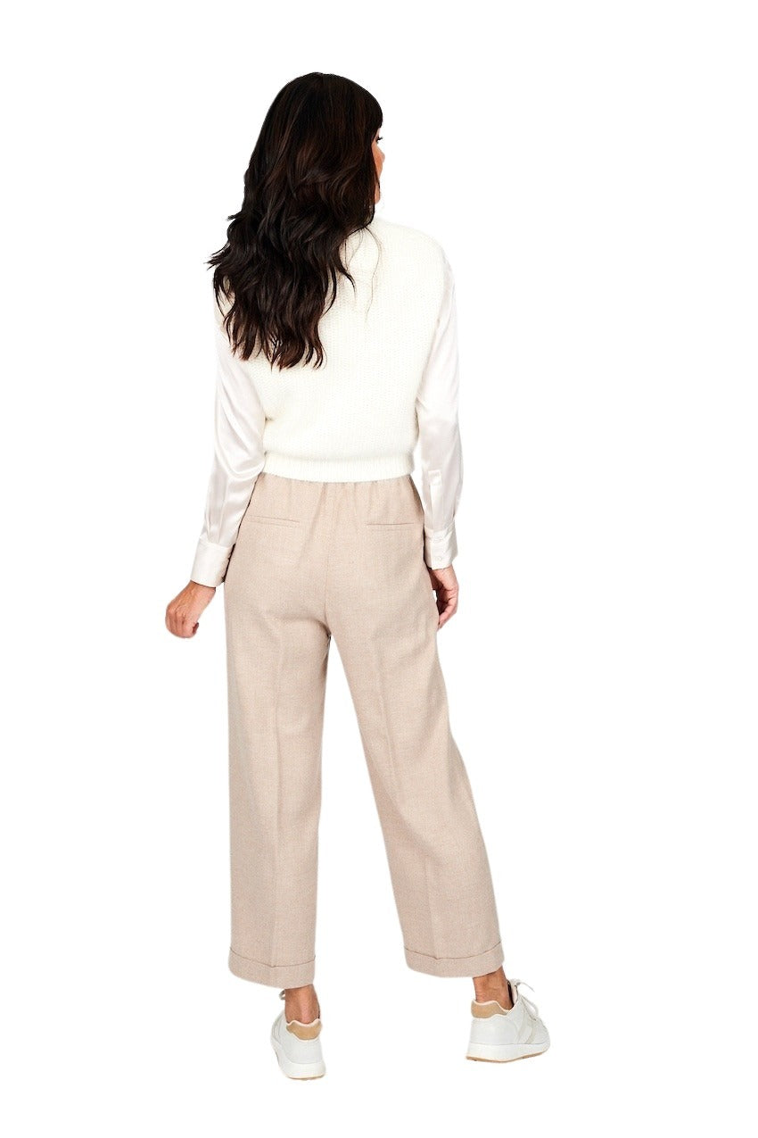 Peserico broek dames beige