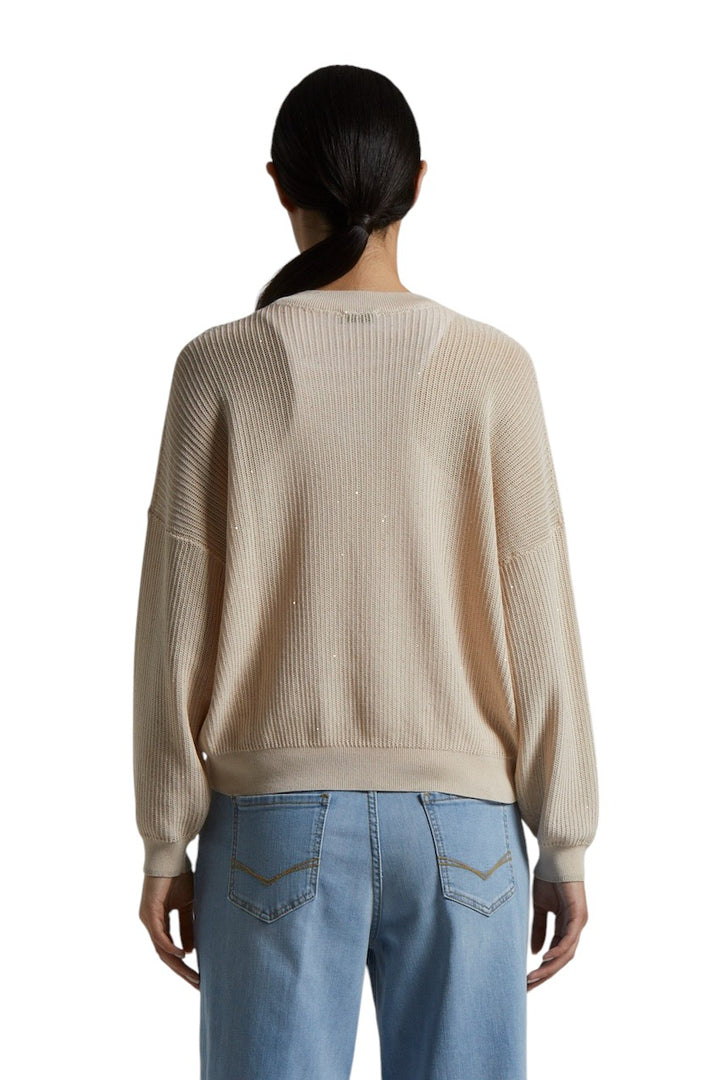 Peserico pull trui v-hals dames beige S99792F12 A9268 A42