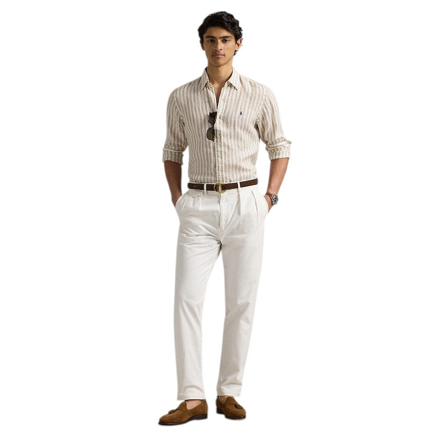 Polo Ralph Lauren Men hemd lange mouwen heren beige Custom fit 710969636002