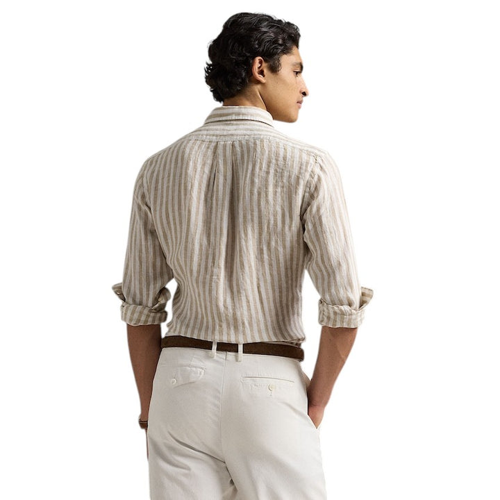 Polo Ralph Lauren Men hemd lange mouwen heren beige Custom fit 710969636002