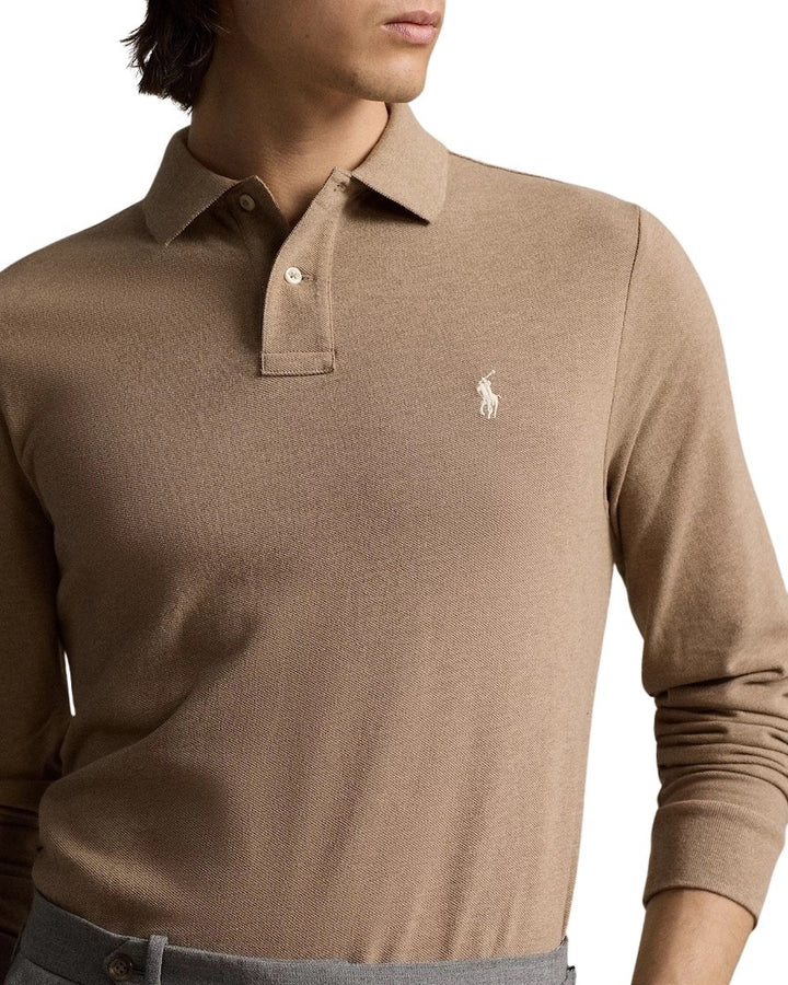 Polo Ralph Lauren Men polo shirt lange mouwen heren camel