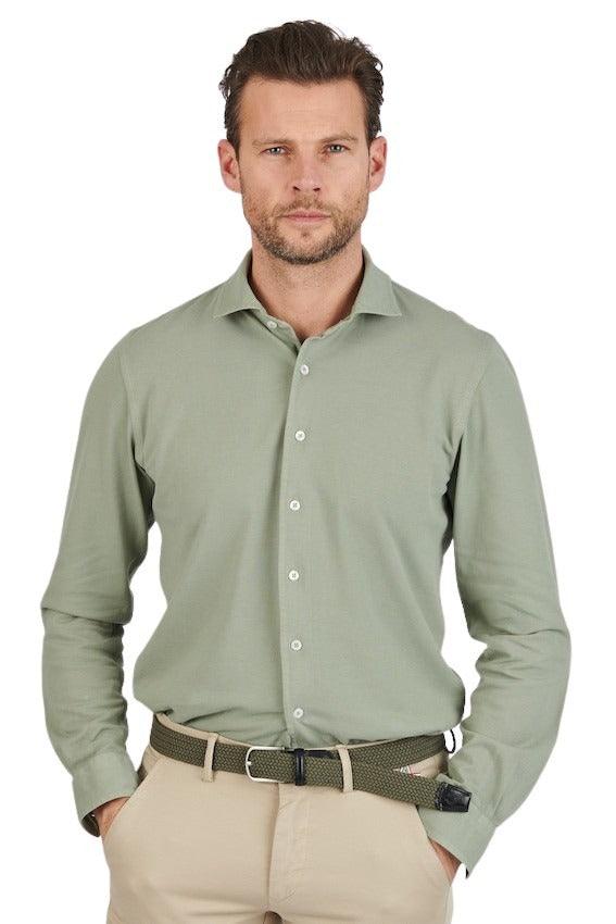 Gran Sasso Men hemd lange mouwen heren licht groen - Artson Fashion