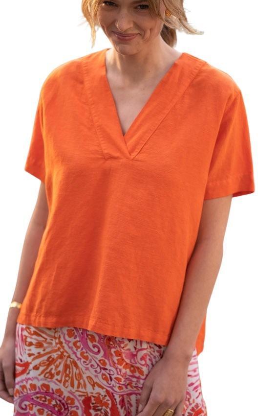 Jeff blouse dames oranje - Artson Fashion
