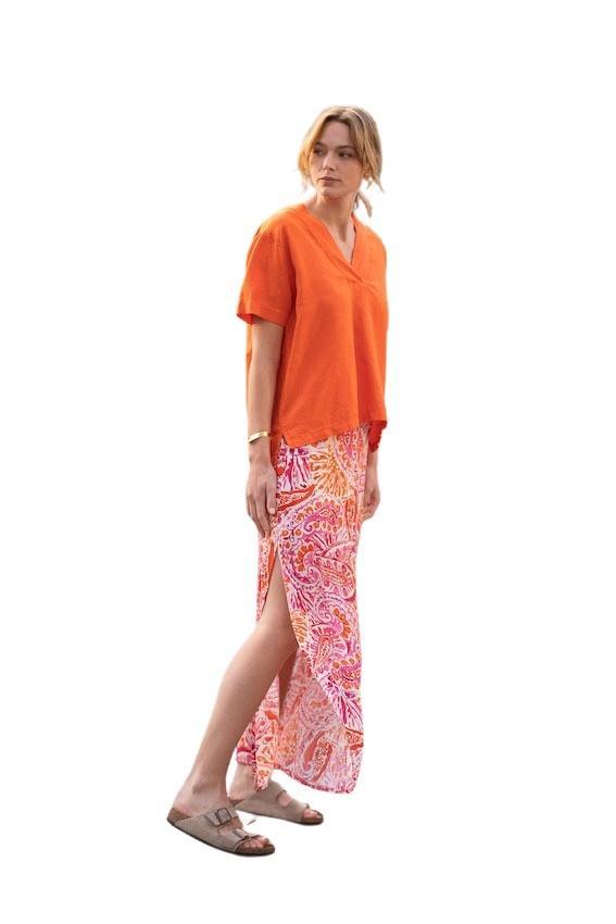 Jeff blouse dames oranje - Artson Fashion