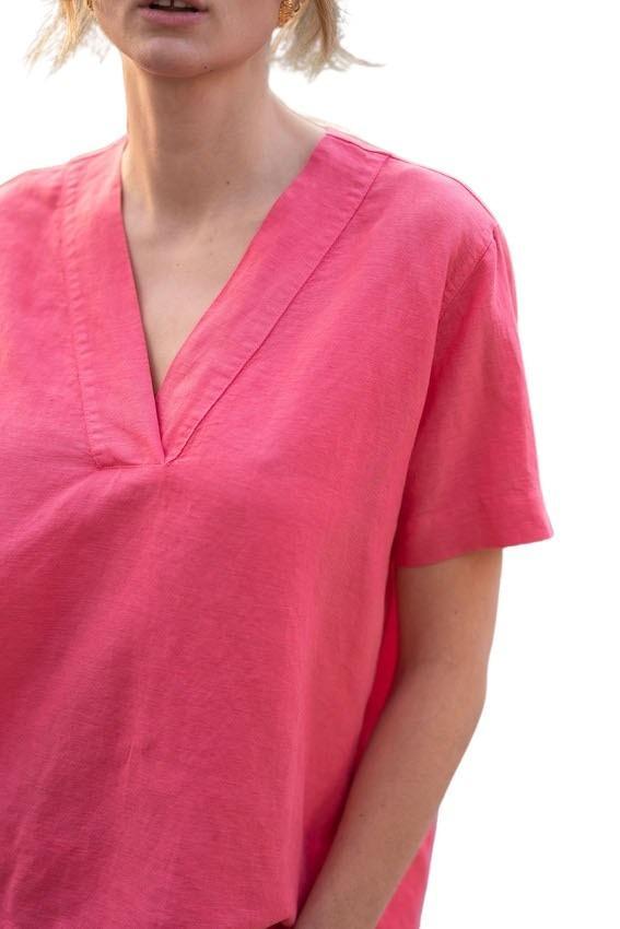 Jeff blouse dames roze - Artson Fashion