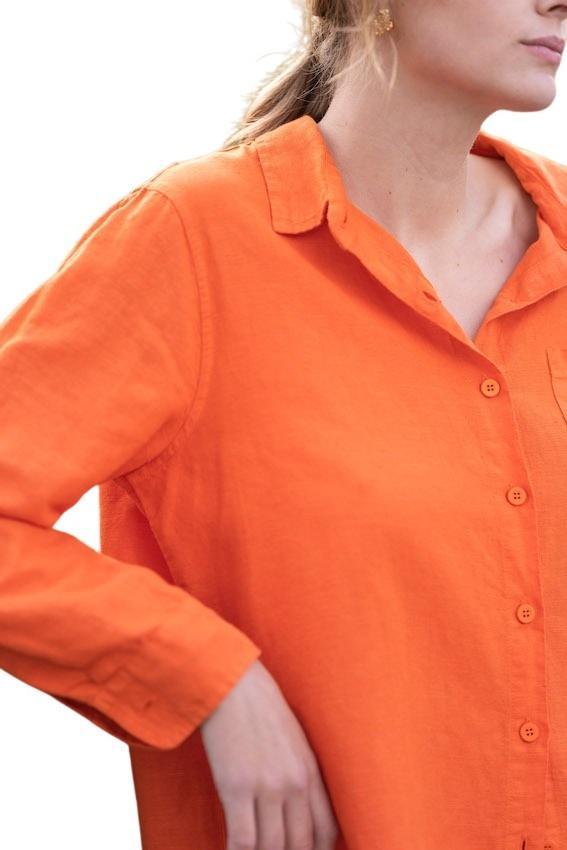 Jeff blouse lange mouwen dames oranje - Artson Fashion